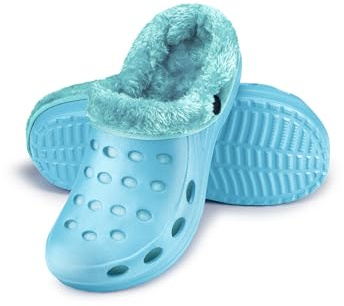 ESTRO Zapatillas Casa Mujer Invierno - Zuecos Hombre Invierno Zuecos de Goma Mujer Invierno A01 (40, Azul)