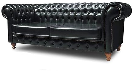 Divano Chesterfield 3 Posti - Pelle Vegan - My Chesterfield Verde Antico - Chesterfield Originale Fatto a mano di alta qualità - The Chesterfield Brand - larghezza 200 cm