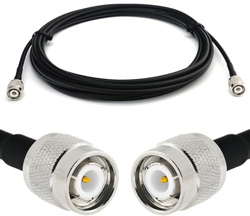 10m TNC Male till TNC Male RG58/U koaxialkabel — 10 meters förlängningskoax (50 ohm) — för RF-antenn/HAM-radio/CB/trådlös