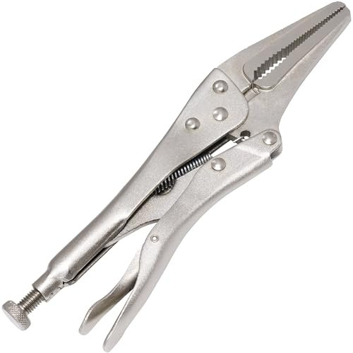 AERZETIX - C68487 - Pinza bloccante con becco lungo a ganascia dentata - lunghezza 225mm - pinza autobloccante regolabile di serraggio multifunzionale rapido - in acciaio al carbonio