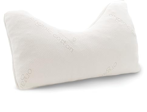 Hikyskin Naturepedic Travesseiro Lateral de látex orgânico – Travesseiro de cama padrão/Queen COM recorte no Ombro – Travesseiro de luxo Para suporte nas Costas e alívio da dor no pescoço