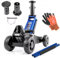 Hydraulischer Wagenheber 2T 155-575 mm, Off-Road, mit Doppelkolben, 1X Gummi + Montagehandschuhe, 4x4 Doppelhydraulikzylinder, Big Wheels SUV Geländewagen, Wohnmobil(Wagenheber 2T (155-575mm))