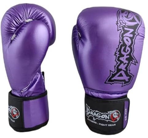 Favela Boxhandschuhe Muay Thai Kickboxen Sparring, Männer Damen, Boxsack Punchinghandschuhe, Kickboxhandschuhe MMA Kampfsport Training Schwarz Adult 8 10 12 oz Muay Thai Boxing Gloves (Lila, 10 Oz)