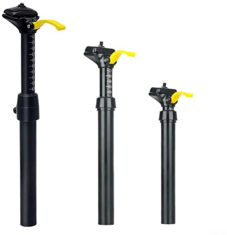 Tija de sillín de altura, amortiguador de elevación manual, tubo de suspensión de bicicleta con función de absorción de impactos para bicicletas de montaña