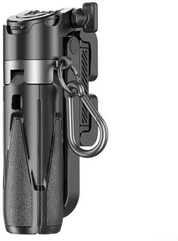 Mini trépied en alliage d'aluminium avec hauteur réglable et télécommande sans fil pour photographie et selfie (noir)