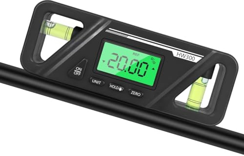 Livella digitale, inclinometro e livella a bolla d'aria, display LCD, goniometro digitale, misuratore di livella digitale con portata di 90° e base magnetica