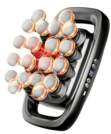 MNAFKT 20 Head Massage Gun Deep Tissue Percussion Massager with 3 Modes&30 Intensities-Muscle Massage Gun for Back/Shoulder/Foot/Body/Hand Muscle Pain Relief,Birthday Gifts for Men Dad Husband
