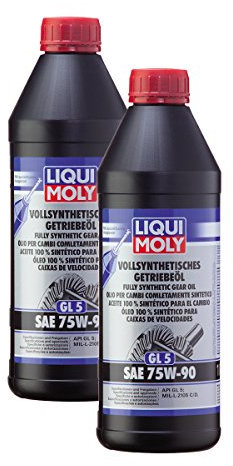 2x LIQUI MOLY 1414 Vollsynthetisches Getriebeöl (GL5) SAE 75W-90 1L