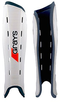 Grays, G600, parastinchi per hockey, Bianco/Blu Navy (2017/2018), X Large