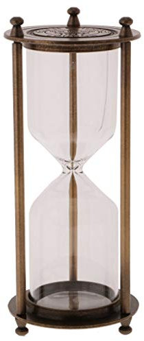 Tubayia Reloj de Arena Retro vacío con Marco de Metal, Adorno para Regalo, decoración Principal, decoración de Oficina