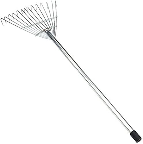 Harke Laubbesen Kleinrechen Moos Rake für Rasen | Lüfterblatt Rechen mit bequemem Griffgriff | 14 Zinken Klaue Rake | Professionelle Gartenarbeitswerkzeug