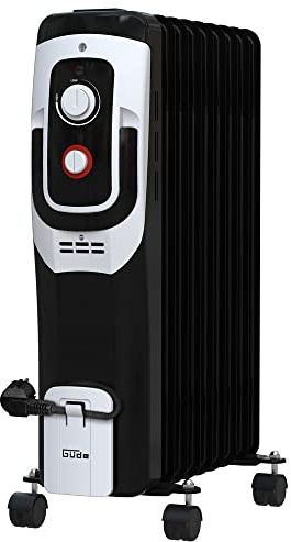 Güde Ölradiator OR 2000-9 DT (220-240 V, 2000 W Heizleistung, 3 Heizstufen (800/1200/2000 W), LCD-Display, Timerfunktion, 9 Rippen, stufenloses Thermostat, Kipp & Überhitzungsschutz, Transportrollen)