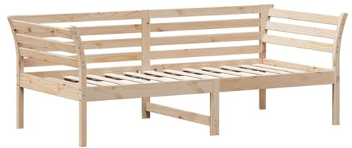 vidaXL Sofá Cama, Somier de Listones de Invitados, Estructura de Cama, Mueble para Salón Dormitorio, Madera Maciza de Pino 90x190 cm