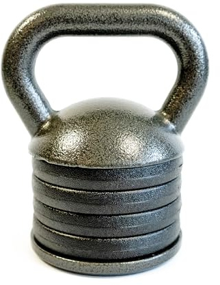 Nebula Adjustable Kettlebell Set | Custom Weight Options with Weighted Plates | Ideal Kettle Bells for Body Toning & Strength Training | Space-Saving Fitness Solution (Cast Iron Grey)
