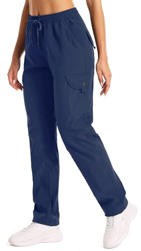 Jogwits Pantalon Cargo Femme Randonnée Respirant Léger Séchage Rapide Trekking Golf Outdoor Anti-UV Chasse Fonctionnel