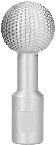 Fraise de sculpture sur bois sphérique résistante à l'usure, lime rotative de 10 mm pour meuleuse d'angle 100, idéale pour la sculpture sur bois, la fabrication et la gravure de (Argent)