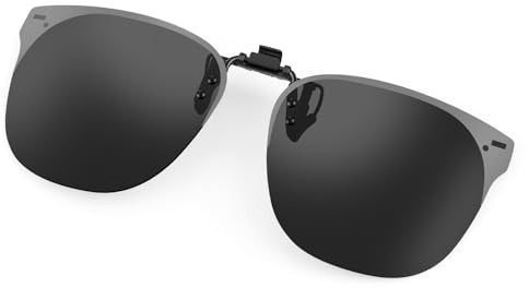 Kiiwah Clip Solaire pour Lunettes de Vue pour Hommes et Femmes, Clip Lunettes de Soleil Surlunettes de Soleil Femme Verre Solaire Clipsable pour les Activités De Plein Air, la Conduite et la Pêche