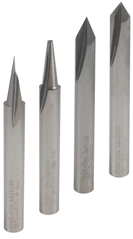 FOOS - Wood Carving Router Bit Set - 4pcs - 1/4” Shanks - Solid Carbide