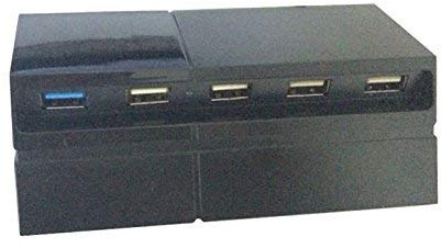 OSTENT Erweiterter Extra-USB-Hub 5-Port-Steckplatz Erweitert Kompatibel für Sony PS4-Konsolen-Videospiele