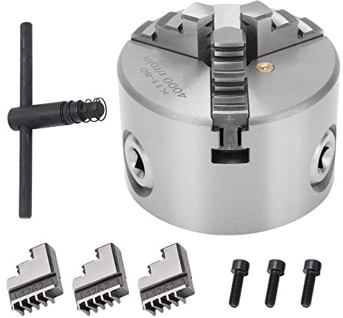 Juego de mandriles, 3 pulgadas SANOU K11-80 Torno autocentrante de 3 mordazas Portabrocas de 80 mm Diámetro de 0,07 mm Precisión Volumen pequeño