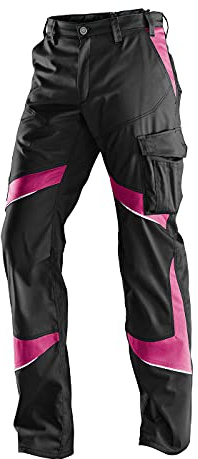 KÜBLER Workwear | KÜBLER ACTIVIQ Arbeitsdamenhose | schwarz/pink | Größe 36