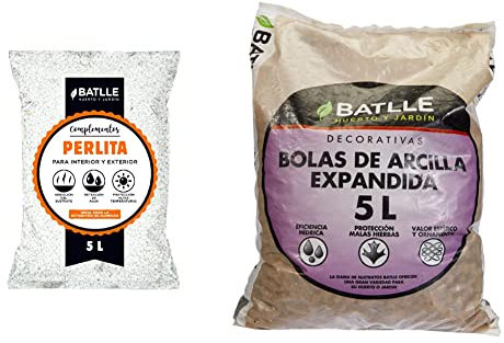 Semillas Batlle Sustratos - Sustrato Perlita 5L - + Sustrato Bolas Arcilla Expandida 5L -