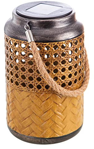 etc-shop Outdoorleuchte Solar Laterne Außen Boho Deko Solarleuchte Solarlaternen für Außen Garten, hängend stehend, LED, DxH 12x16cm