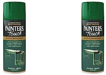 Rust-Oleum AE0040007E8 400ml Painter's Touch Spray Paint - Racing Green Gloss (Pack of 2)