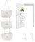 Organizer per Appendere, Organizzatore da Parete per Porta con 2 Ganci, Cesto di Frutta in Corda 3 Livelli , Borsa portaoggetti Cesto di Verdure Decor Boho per Soggiorno e Camera da Letto(bianco)