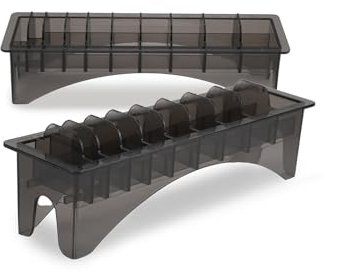 LAGAHS 2 Stück Friseur-Haarschneidemaschinen, Kammbehälter, Führungskamm, Aufbewahrungskoffer, 10 Gitter, elektrischer Haarschneidekamm-Organizer für Zuhause