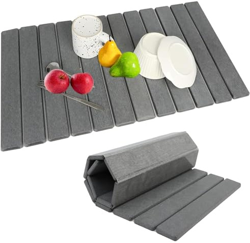 Alfombra Absorbente para Cocina, Alfombrilla Absorbente de diatomeas, tamaño 40x30 cm, Ideal para Fregadero y Encimera, Absorbe Humedad y Mantiene Seca la Superficie