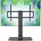 Universal TV Stand/Base Tabletop TV Stand with Wall Mount for 40 to 86 inch 5 Level Height Adjustable, Heavy Duty Tempered Glass Base, Holds up to 66kgs Screens, HT03B-003P