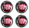 4R Quattroerre.it 21219 Adesivi 3D Compatibili per Fiat 9 mm, 4 Pezzi