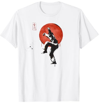 The Karate Kid Sumi Ink Crane Kick Vintage Movie T-Shirt