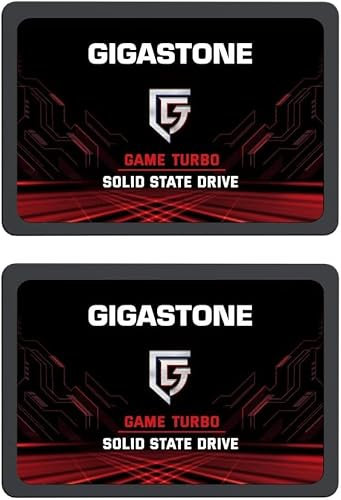 Gigastone SATA SSD 2TB (2er Pack) 2,5 Zoll 3D NAND Bis zu 550MB/s interne SSD SATA III SSD Festplatte Kompatibel mit Laptop und PC Desktop Festkörper-Laufwerk 2,5 SLC Cache Performance