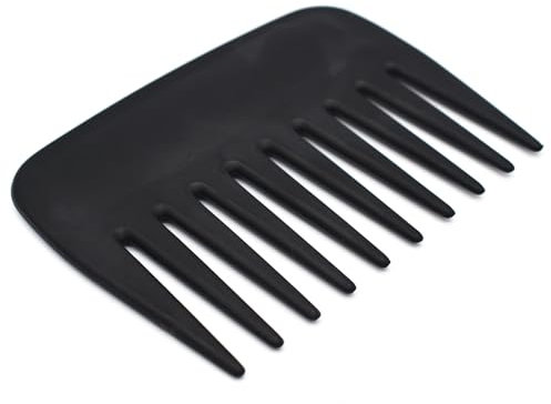 Professional Streaker Combs, Anti Static Wide Tooth Hair Styling Detangling Comb Compact Palm-Sized No Handle Afro Comb for Men Women Curly Wavy Wig Salon Barber Home Office Travel Purse (1)