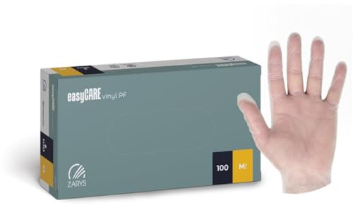 MEDICALMONO - 1000 Guanti monouso in Vinile Senza Polvere, senza lattice, trasparenti e resistenti (L - 1000 Pezzi)