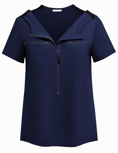 Deyeek Chemo Shirts for Port Access Women Short Sleeve - Best Gift for Cancer Patients Chemotherapy Must Haves