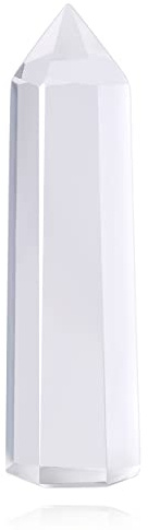 XIANNVI Colonne cristal de roche Hexagonale Cristal de Roche Naturelle Baguette | Bismuth Crystal De GuéRison Pour Reiki, Chakra, MéDitation Et DéCoration, Cadeau