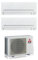 Climatizzatore Mitsubishi AP wifi dual split con inverter da 7000+7000 R32 in A+++ MXZ-2F33VF