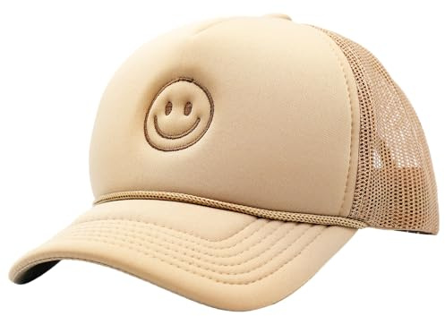 The Happy Kid - Modern Premium Toddler 3-6 Trucker Hat Snapback | Foam | Child | Khaki