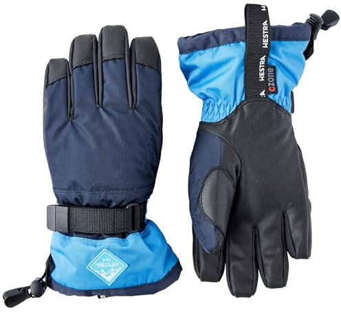 Hestra Gauntlet CZone Junior Glove (4-14 años) | Guantes impermeables aislados para niños, para invierno, esquí, snowboard, azul marino/azul, 3