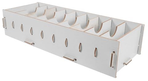 JEWEDECO Holz Visitenkartenhalter Stand Organizer Für Büro Schreibtisch Kartenetui Aufbewahrungsbox Mdf Material Namenskarten-halter Kartenhalter Karten-organizer-kartenetui