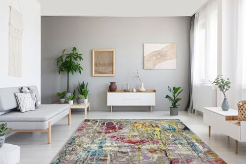 andiamo Indoor Outdoor Teppich Platana - Wetterfester Outdoorteppich für den Balkon oder Terrasse - farbenfroher Teppich für das Wohnzimmer oder die Küche - 160 cm x 235 cm Multi