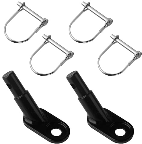 Confezione da 2 ganci per rimorchi per biciclette, adattatore per ganci per rimorchi per biciclette per cani, rimorchi per merci, rimorchi per cani in metallo per biciclette,con 4 perni di bloccaggio