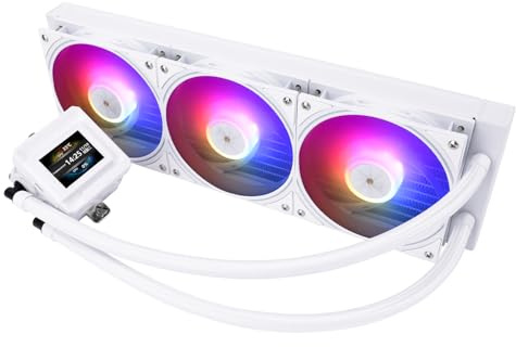 TR Thermalright FW360 SE White ARGB Liquid CPU Kühler, pantalla LCD IPS de 2 pulgadas con resolución de 320x240, magnético, tema de pantalla DIY, para AM4/AM5, LGA1851/1700/115x