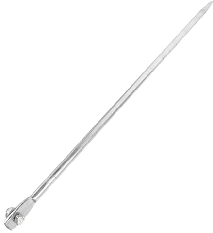 IWOWHERO Picchetto per Messa a Terra in Ferro Argento Resistente All’usura Design a Foro Singolo, per Apparecchi Domestici e Impianti Elettrici Familiari