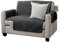 JEMIDI Sesselschoner Schonbezug Sesselschutz Schutzbezug in toller Qualität Sessel Schoner Sofabezug Sofaschonbezug Sofa Überwurf Sofa Varianten / 2 Sitzer Schwarz/Anthrazit