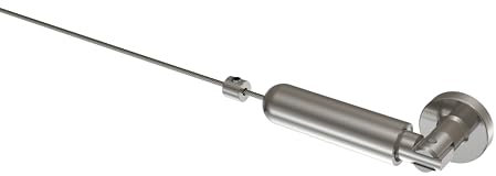 Interdeco Seilspanngarnitur (1 Set), Seilspanner, vernickelt, Davis, inkl. 5 Meter Gardinenseil