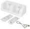 Chargeur de batterie pour Wii, station de charge Wii Dual Lighting Dock de chargeur avec 2 piles rechargeables pour Wii/Wii dans la télécommande (blanc)